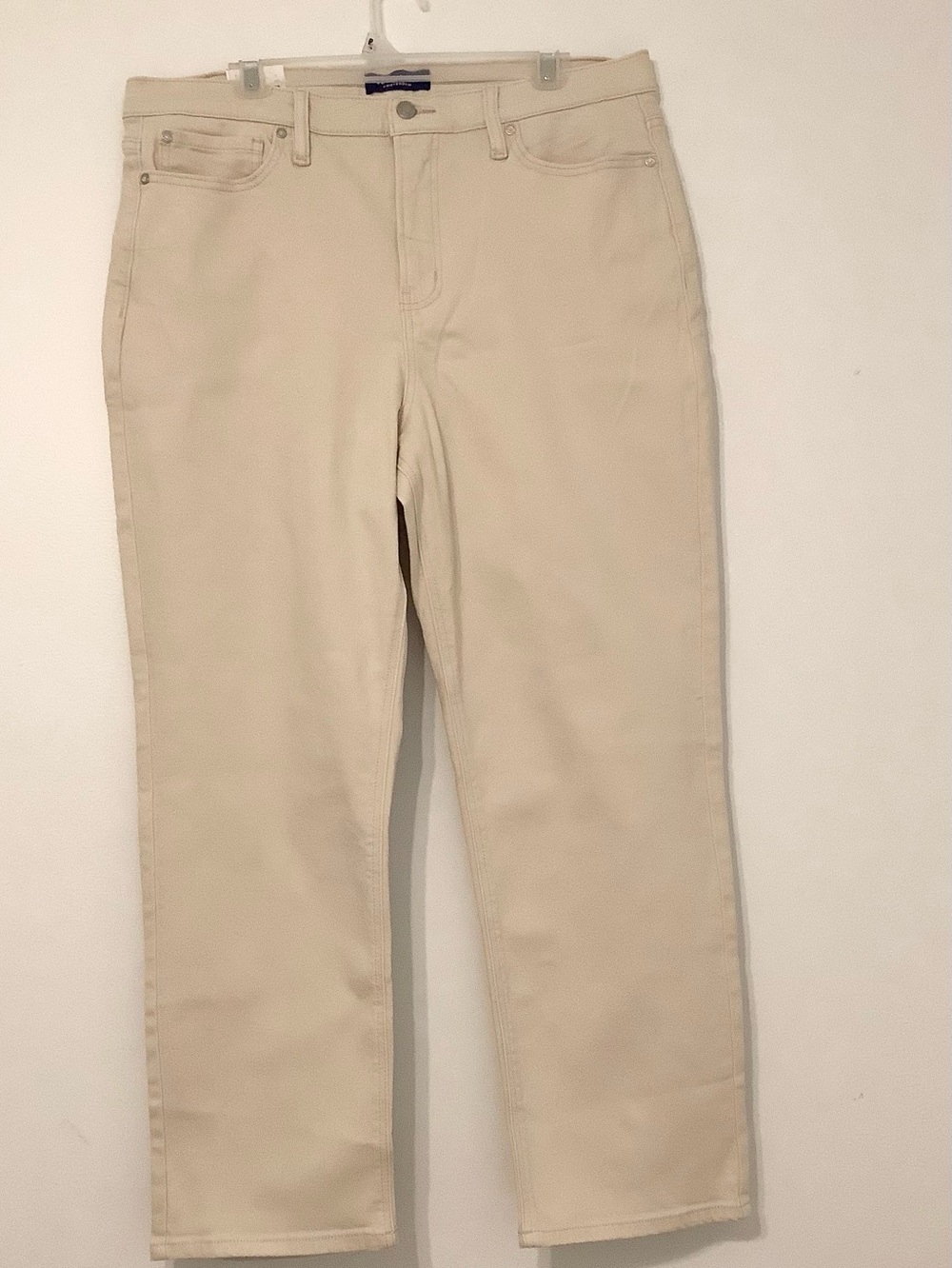 NEW Scotch & Soda Women’s Cream High Rise Straight-Leg Slim Jeans  Pants Sz. 16